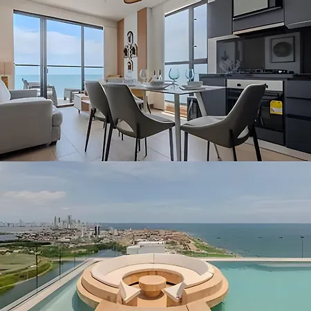 Espectacular Vista Al Mar&historic Center 2br Apartamento Cartagena